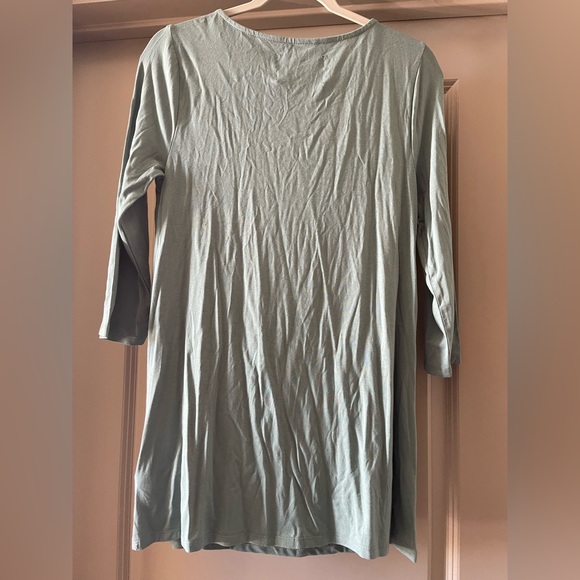 Cupio Sage Green 3/4 Sleeve Dress with Side Knot and Slit - Picture 4 of 4